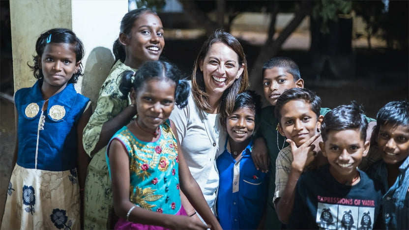 Hayden Hill visiting the local orphanage that we support close to our manufacturing facility