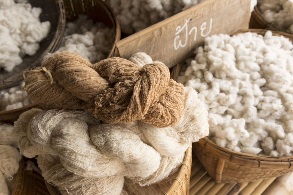 cotton in its natural state after being harvested