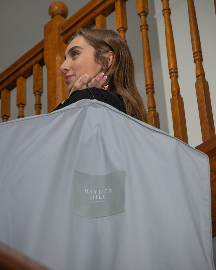 Short Organic Cotton Hanging Bag in Grey