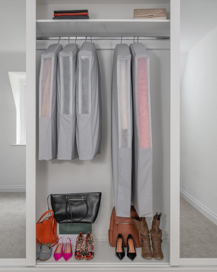 Long Organic Cotton Hanging Bag in Grey