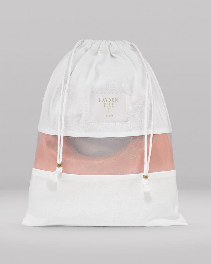 the front view of a small dust bag