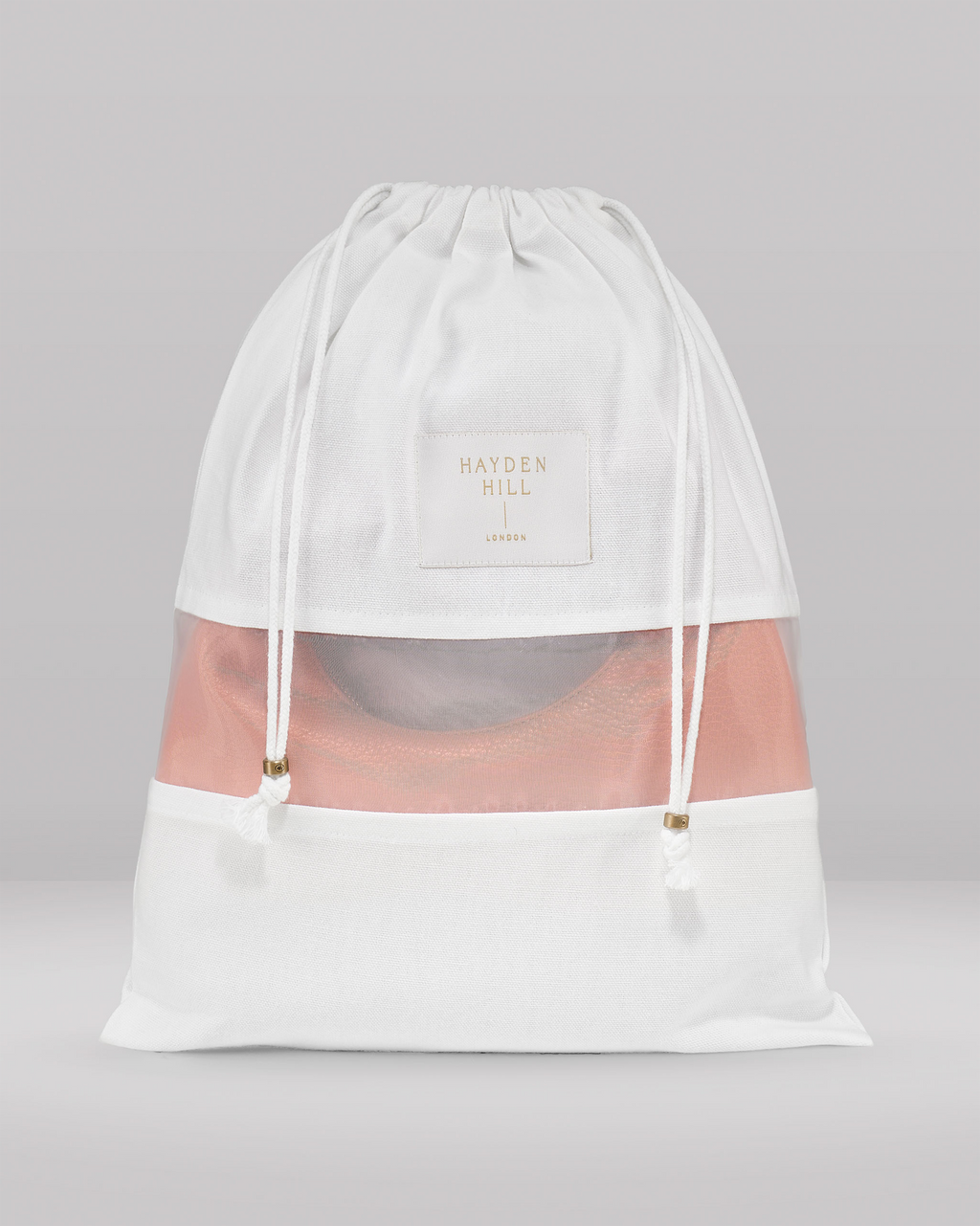 the front view of a small dust bag