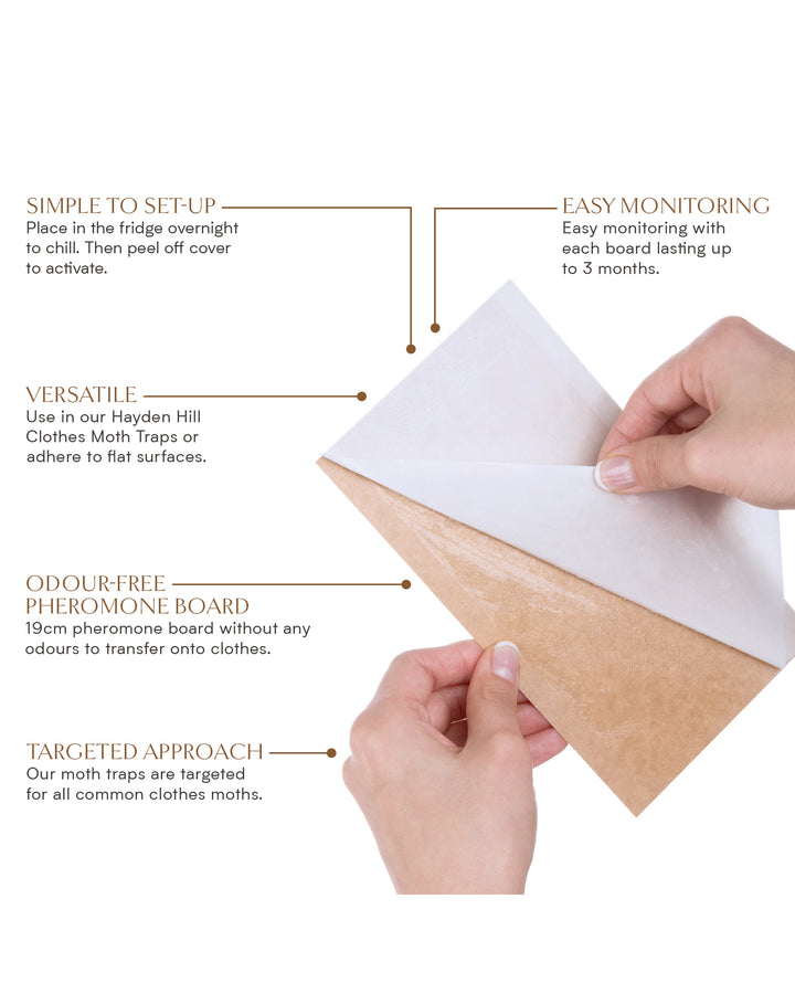 a diagram of information about the clothes moth traps