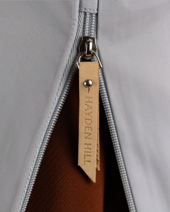 Long Organic Cotton Hanging Bag in Grey