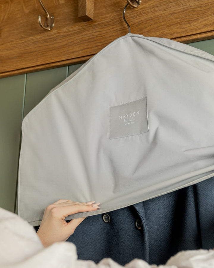 Organic Cotton Shoulder Dust Covers - Set of 3 in Grey
