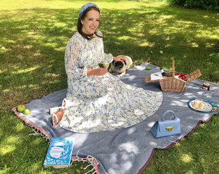 Alicia enjoying a Royal Ascot picnic at home