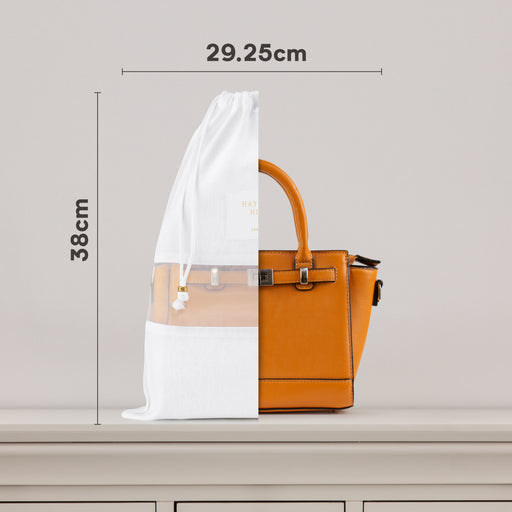 Cutaway of Hayden Hill Dust Bag with Dimensions