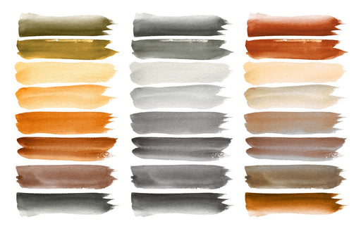 a colour palette of browns grays and creams