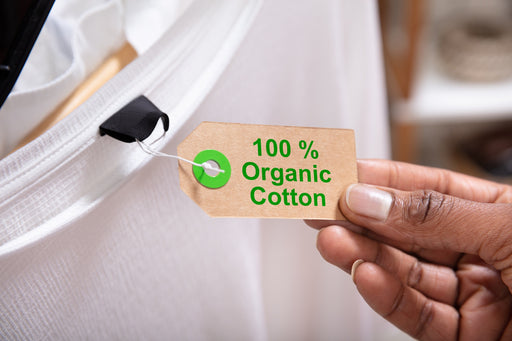 a cotton garment with a 100 organic cotton label