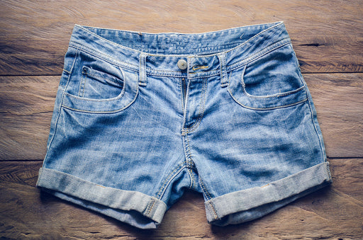 a pair of casual denim shorts