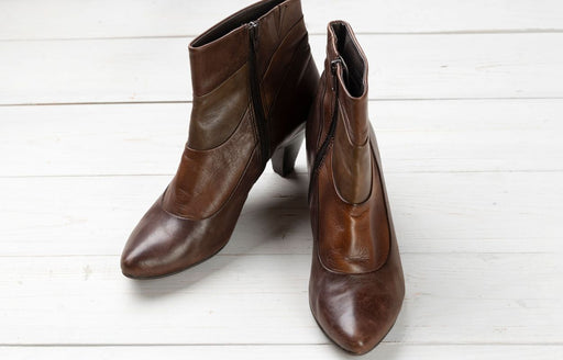 a pair of smart leather ankle boots