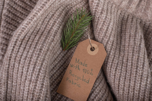 a woollen brown sweater made from recycled material