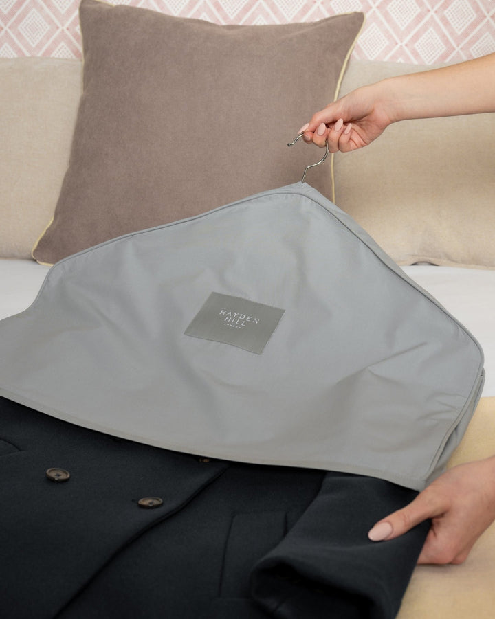 Organic Cotton Shoulder Dust Covers - Set of 3 in Grey