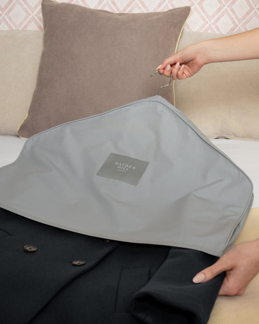 Organic Cotton Shoulder Dust Covers - Set of 3 in Grey
