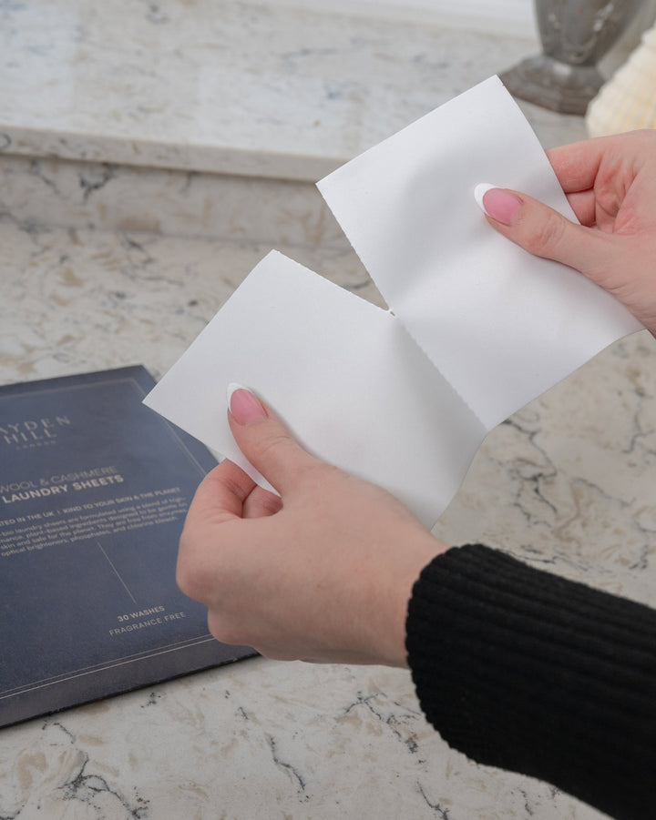 Laundry Sheets For Wool & Cashmere - Up to 30 Washes, Fragrance Free