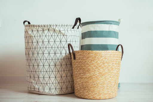 laundry baskets with handles made from polyester, canvas and wicker