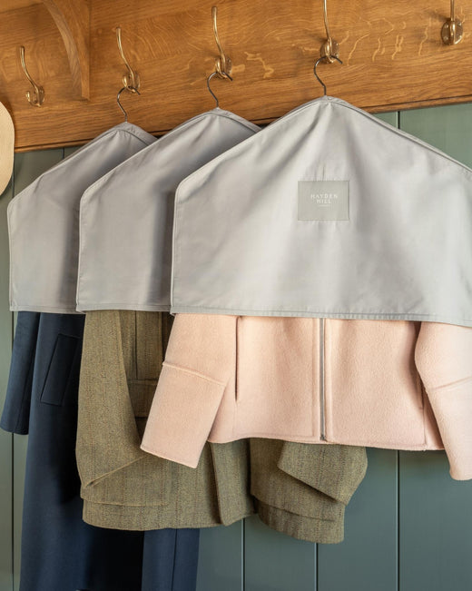 Organic Cotton Shoulder Dust Covers - Set of 3 in Grey