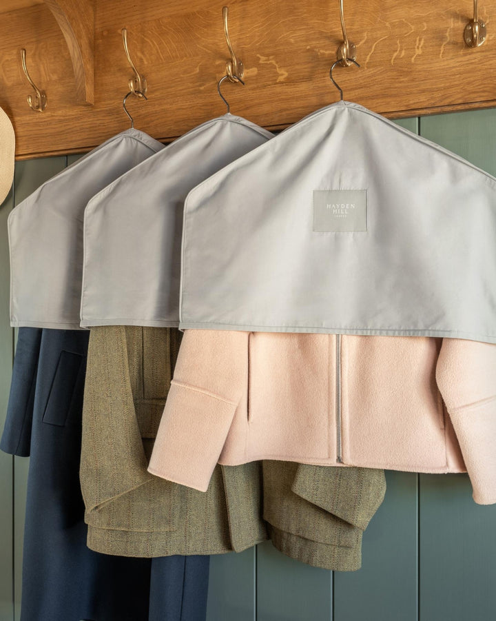 Organic Cotton Shoulder Dust Covers - Set of 3 in Grey
