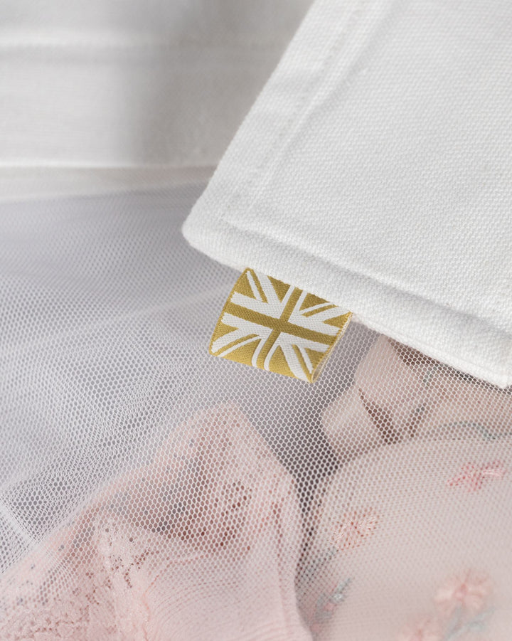 Organic Cotton Wash Bags For Delicates Set of 2 in White