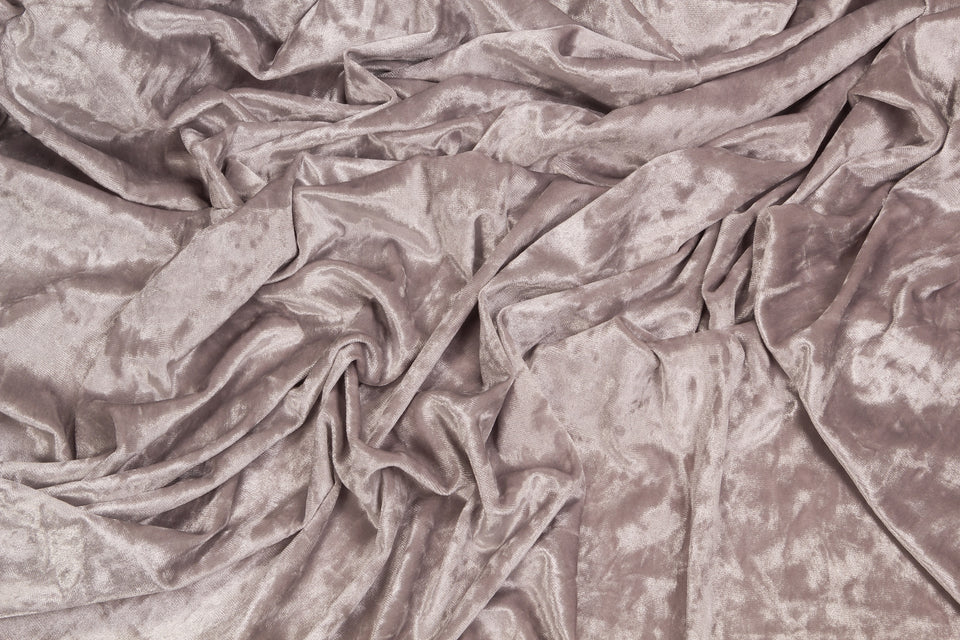 silver\gray colored crushed velvet fabric