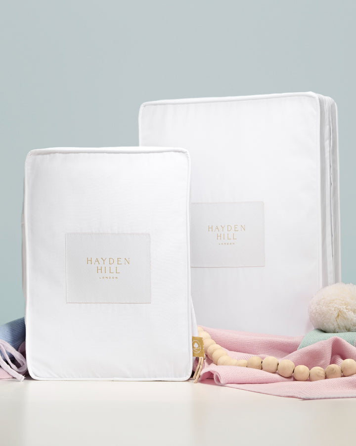 Small & Extra Small Organic Cotton Storage Bag Set in White